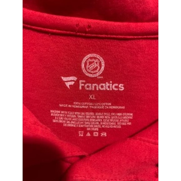 Fanatics Chicago Blackhawks XL Mens NHL Red Logo Polo Soft Classic Hockey - Picture 3 of 4